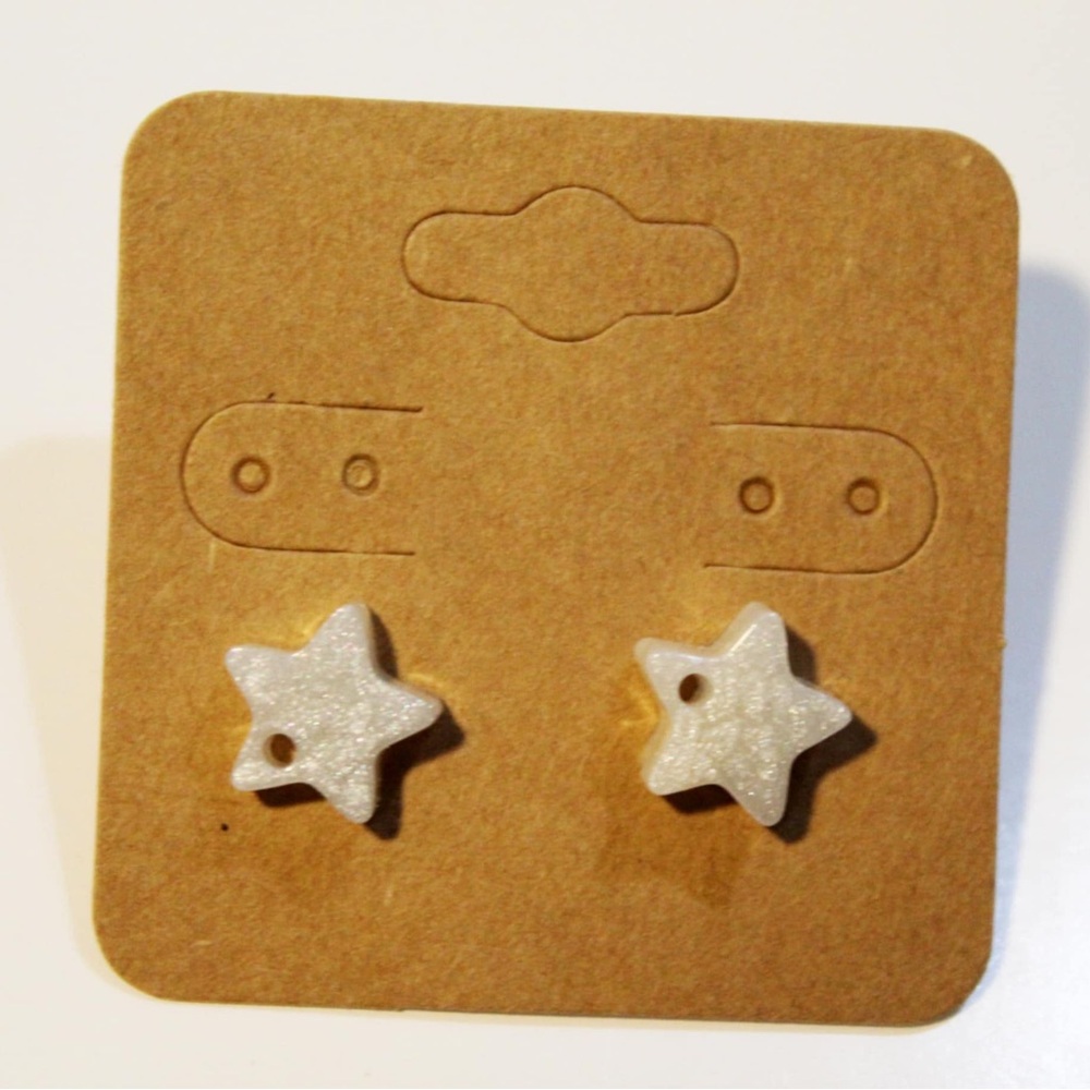 Star Shaped Kids Earrings - Silver